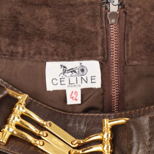 Céline etikett och storlek 42 på insidan av kjolen