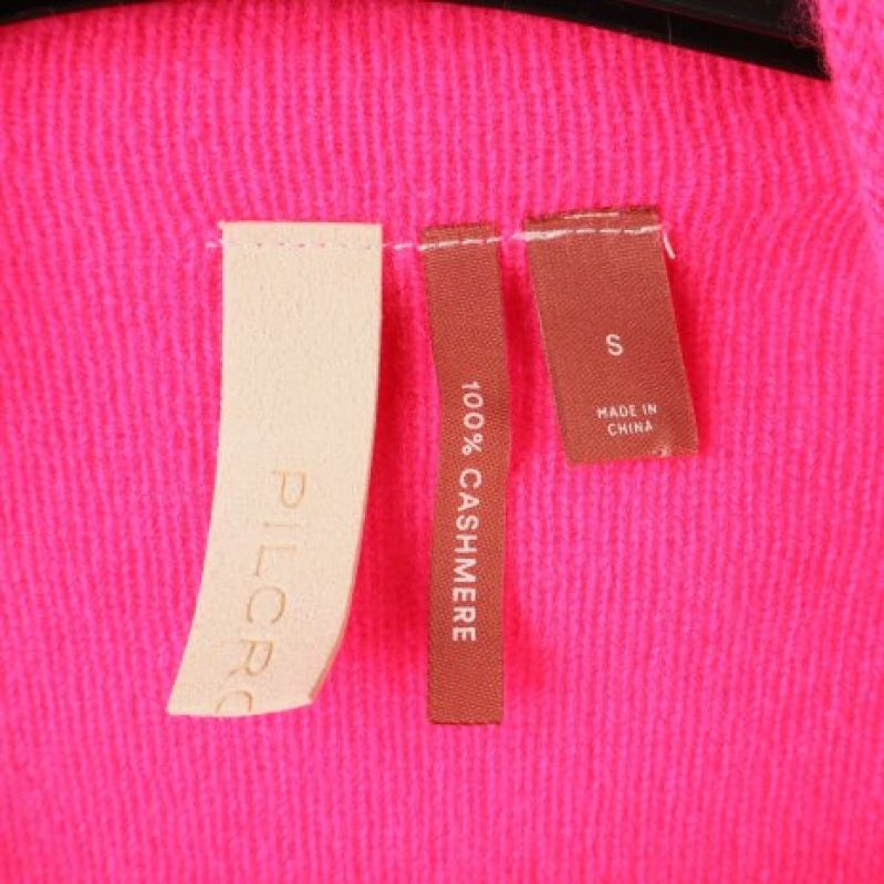 Textiletikett visar 100% kashmir material